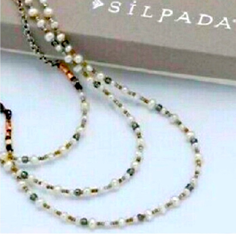 Silpada Vintage White and Copper
Genuine Pearl Elegantly Beaded Necklace